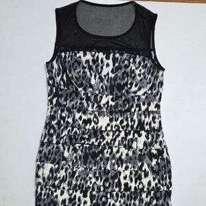 Black and White Animal Print Dress